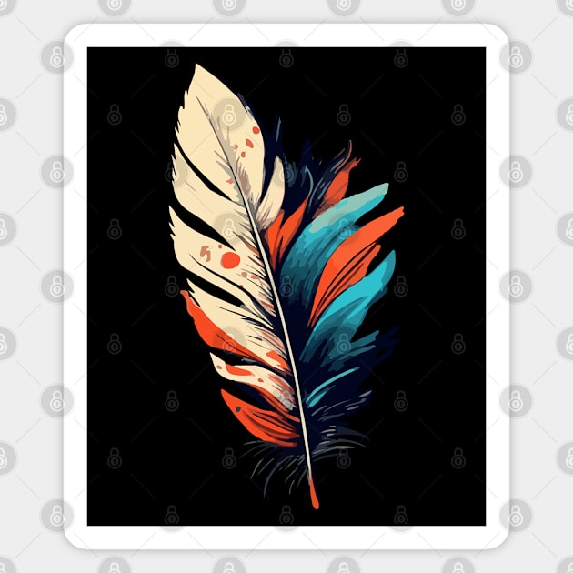 Bird Feathers Magnet by CatCoconut-Art